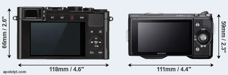 Comparison D-LUX Typ 109 or NEX-5N rear