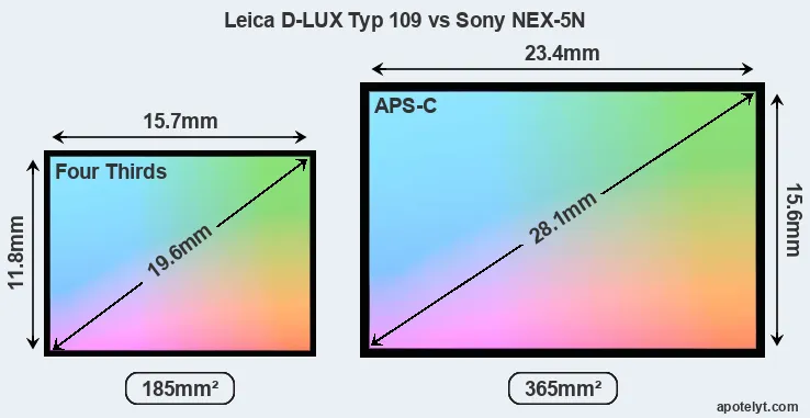 Leica D-LUX Typ 109 and Sony NEX-5N sensor measures