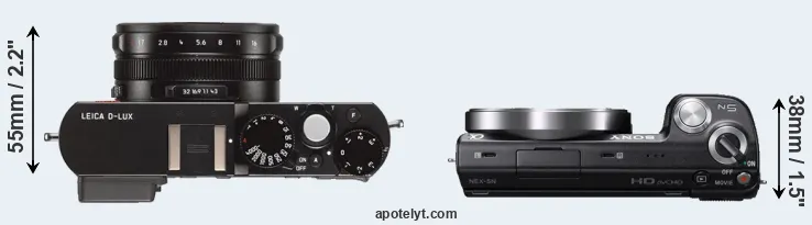 Compare D-LUX Typ 109 versus NEX-5N top