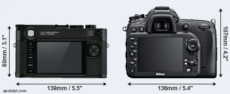 Comparison M10 or D7100 rear