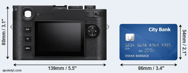 M11 and credit card rear side