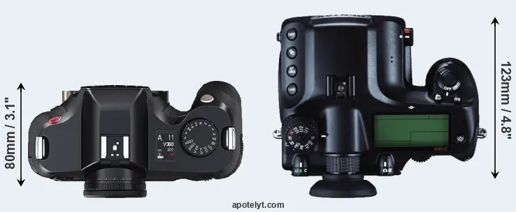 Compare S2 versus 645Z top