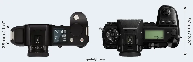 Compare Leica SL versus S1 top