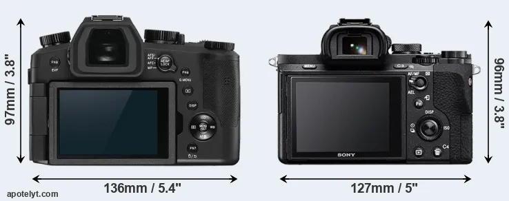 Comparison V-LUX 5 or A7 II rear
