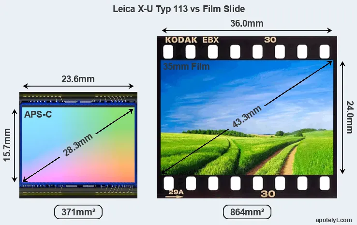 Leica X-U Typ 113 sensor measures
