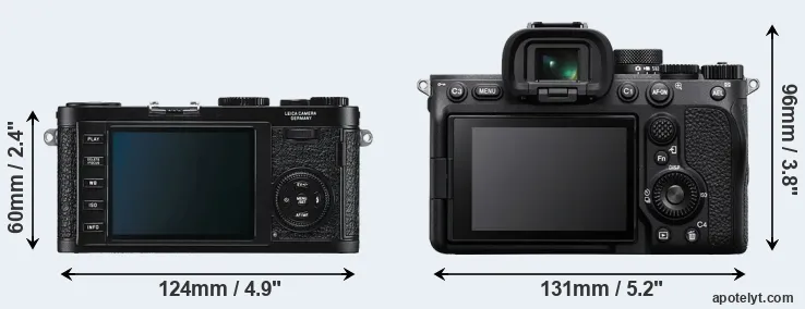 Comparison X1 or A7 IV rear