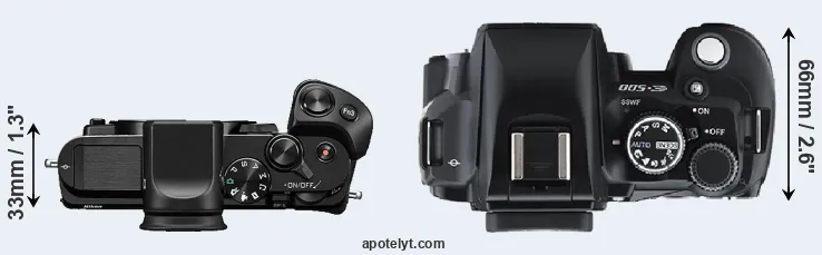 Compare V3 versus E-500 top