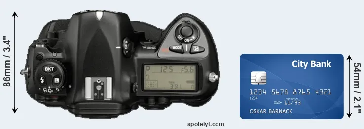 D2X versus credit card top view