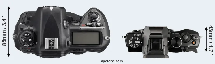 Compare D2Xs versus E-M5 top