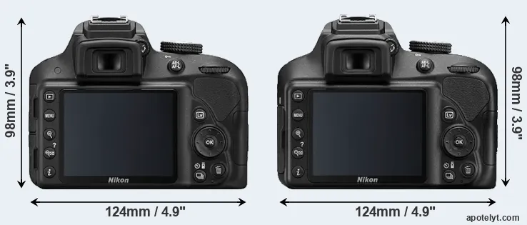 Comparison D3300 or D3400 rear