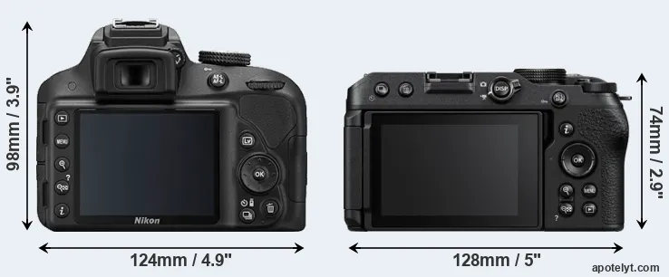 Comparison D3300 or Z30 rear
