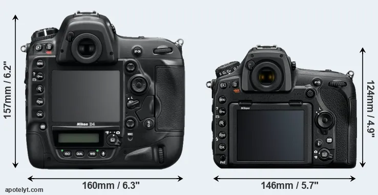 Comparison D4 or D850 rear