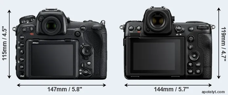 Comparison D500 or Z8 rear