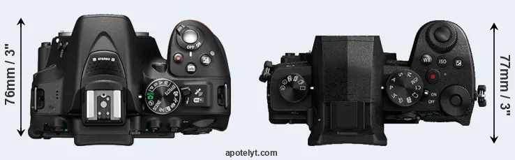 Compare D5300 versus G90 top