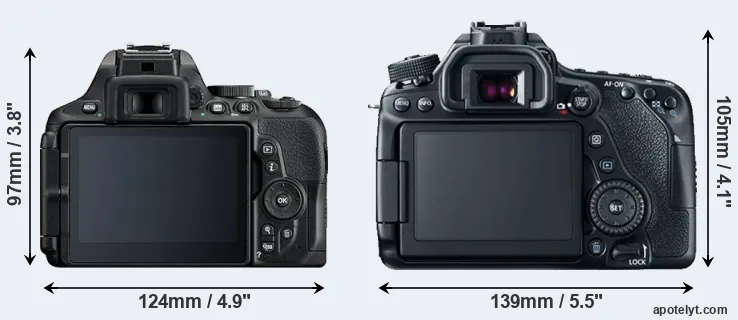 Comparison D5600 or 80D rear