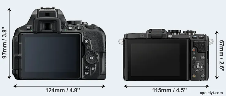 Comparison D5600 or E-PL7 rear