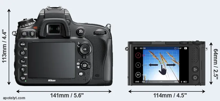 Comparison D600 or M1 rear