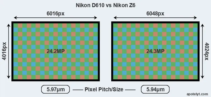 D610 versus Z6 MP