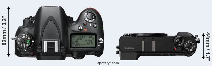 Compare D610 versus GX85 top