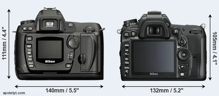 Comparison D70 or D7000 rear