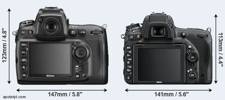 Comparison D700 or D750 rear