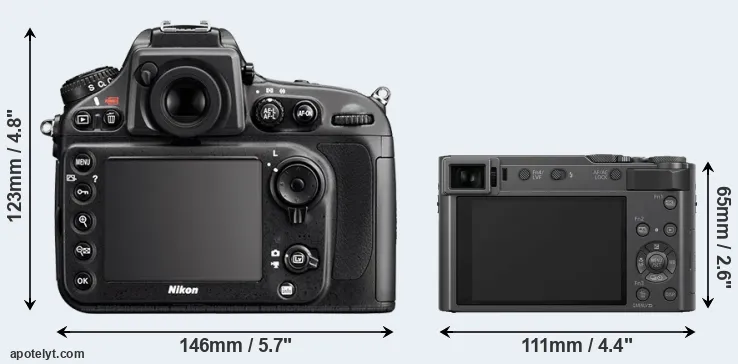 Comparison D800E or TZ200 rear