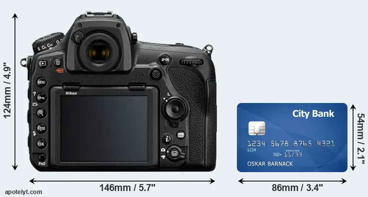 D850 and credit card rear side