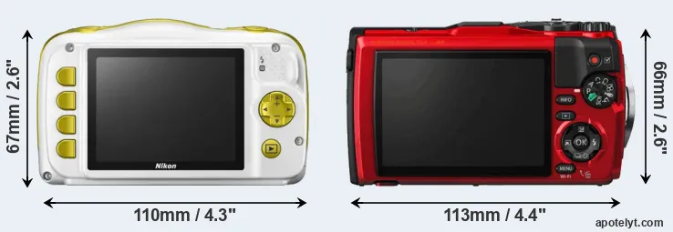 Comparison W150 or TG-5 rear