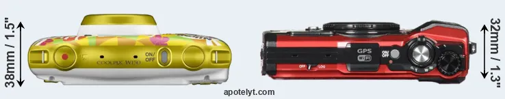 Compare W150 versus TG-5 top