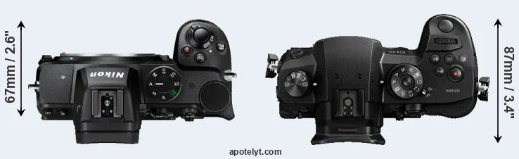 Compare Z5 versus GH5 top