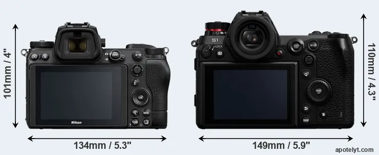 Comparison Z6 II or S1 rear