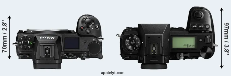 Compare Z6 II versus S1 top