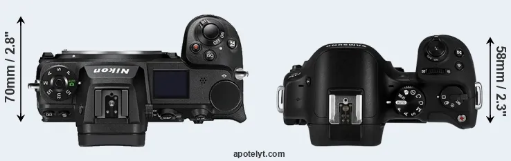 Compare Z6 II versus NX30 top