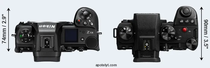 Compare Z6 III versus G9 II top