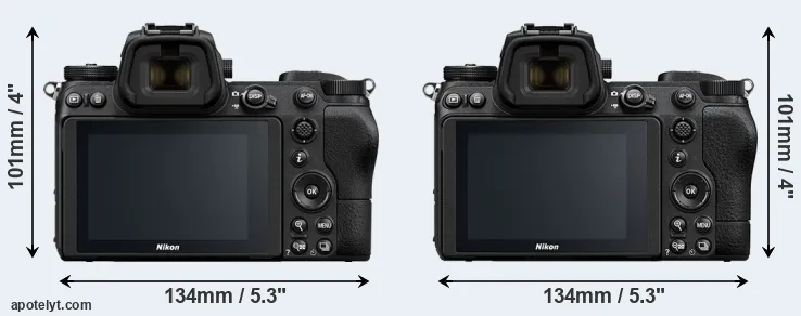 Comparison Z6 or Z6 II rear