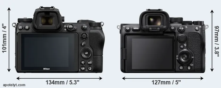 Comparison Z7 or A7S III rear
