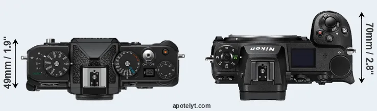 Compare Zf versus Z6 II top