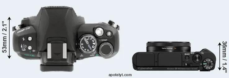 Compare E-400 versus HX99 top