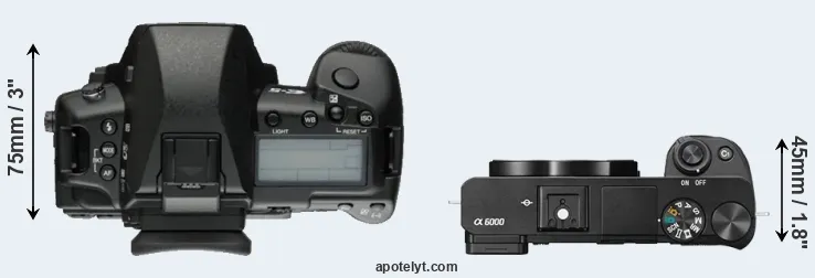 Compare E-5 versus A6000 top