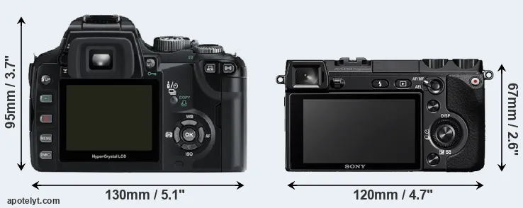 Comparison E-500 or NEX-7 rear