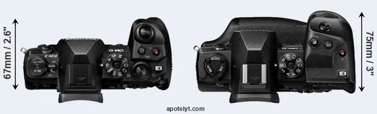 Compare E-M1 II versus E-M1X top