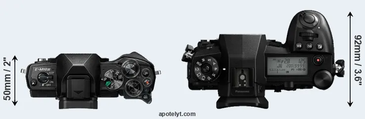 Compare E-M10 III versus G9 top