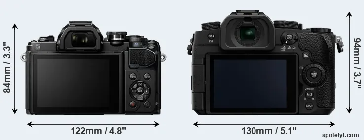 Comparison E-M10 III or G90 rear