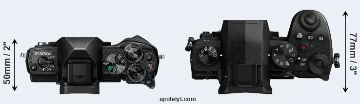 Compare E-M10 III versus G90 top