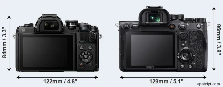 Comparison E-M10 III or A7R IV rear