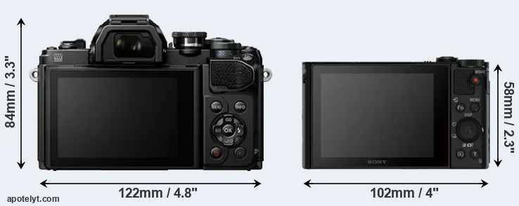 Comparison E-M10 III or HX80 rear