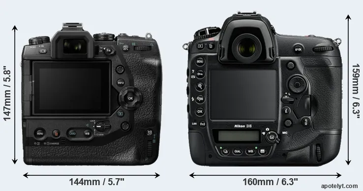 Comparison E-M1X or D5 rear