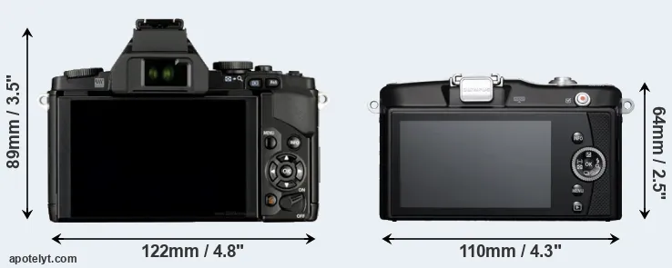 Comparison E-M5 or E-PM1 rear