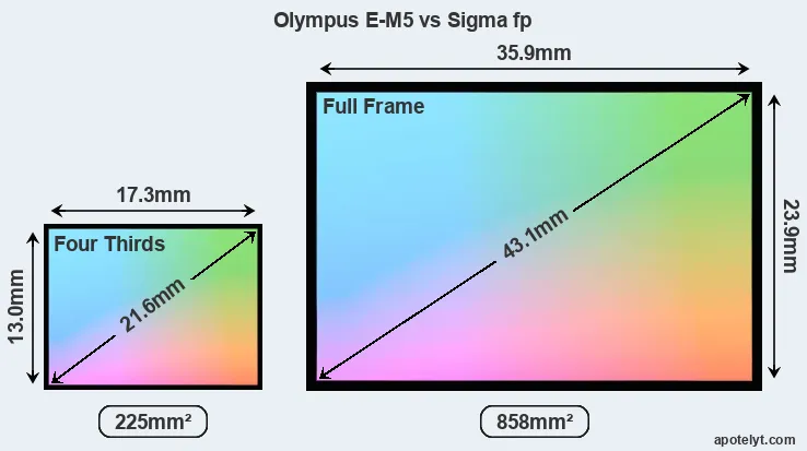 Olympus E-M5 and Sigma fp sensor measures