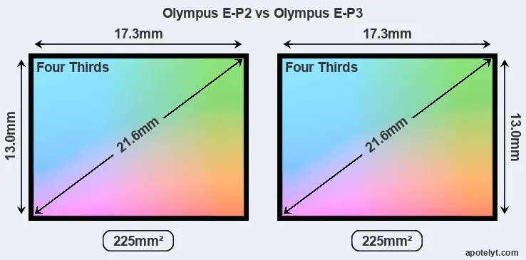 Olympus E-P2 and Olympus E-P3 sensor measures